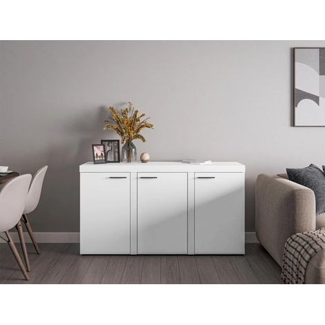AX LIVING Sideboard Wohnzimmer Spacoro 3T – Stilvolle, Modern in Weiß
