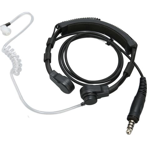 Micro-casque à tube acoustique pour talkie-walkie Motorola T5000 avec bouton PTT U94, design transparent (1/5)