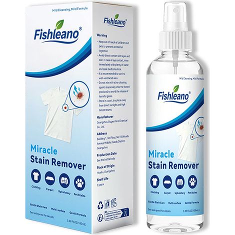 FISHLEANO household stain remover thoroughly removes stubborn oil and stains with a gentle formula for home use. (1/5)