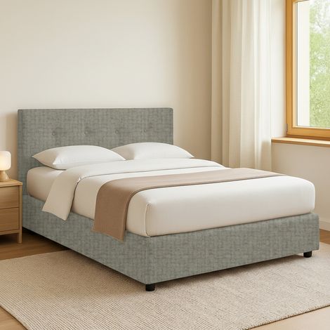 Cama Matrimonial Preston, Desenfundable, Hecho en Italia, Gris (1/5)