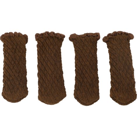 Lot de 20 protège-pieds de table et de chaise en maille épaisse, chaussettes de protection pour sols durs, couleur chocolat élégant