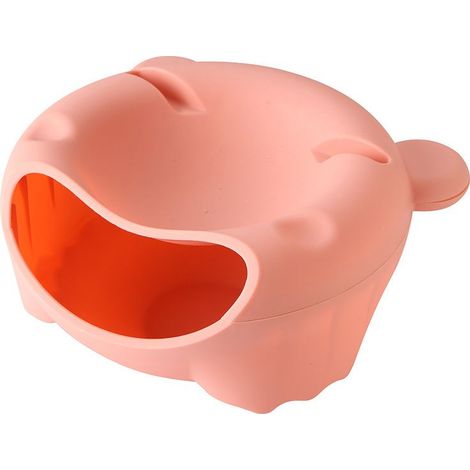 Poubelle de bureau maison chambre salon bureau Mini plastique cadeau assiette de fruits Table lit paresseux poubelle poubelle(rose) (1/5)