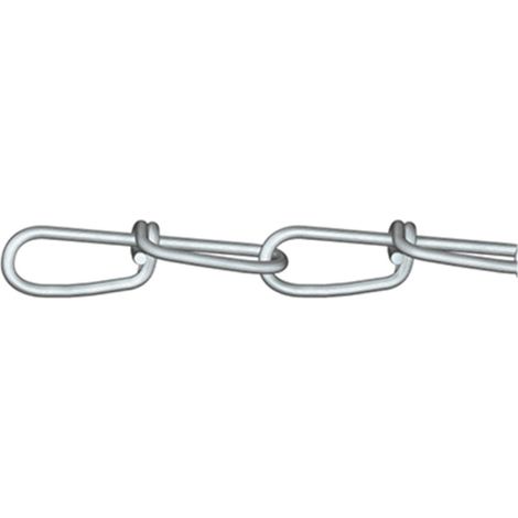 dörner + helmer 156605 Knotenkette Silber Stahl galvanisch verzinkt 30 m Kettenglied Stärke 2.5 mm (1/2)