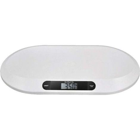 Pèse-bébé - Jusqu'à 20 kg - Balance numérique électronique pour petits enfants/chiots/chats - Avec écran LCD et fonction tare, (1/4)