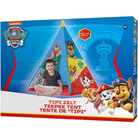 JOHN KIDS PAW PATROL TIPI PLAY TIENDA CON CHASE, ZUMA Y RUBBLE EN UN DISEÑO OFICIALMENTE CON LICENCIA, 71107, AZUL