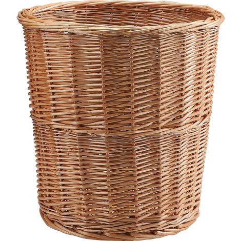 Runder, geflochtener Aufbewahrungskorb mit Muster für Obst und Gemüse, Wohnaccessoire, braun, Durchmesser 28 cm, Höhe 28 cm (1/5)