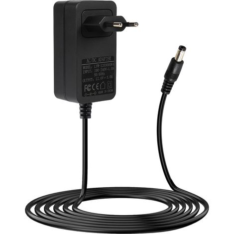 12V 3A Adaptateur Secteur, 36W Alimentation AC 100-240V à DC 12V Chargeur 12V 3A pour LED Routeurs Caméras CCTV Haut-parleurs Système Téléphonique, Universel DC 5,5mm2,5mm (1/5)