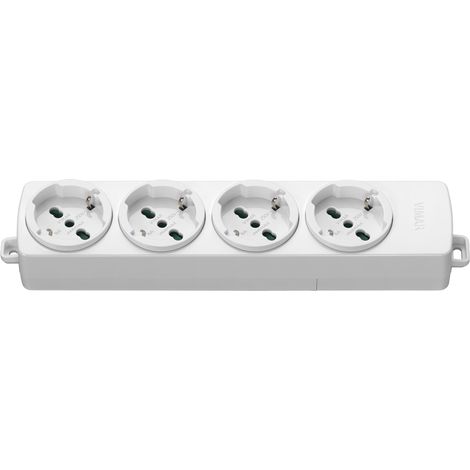 VIMAR - 01291.NC.B Multiprise universelle à 4 prises, blanche