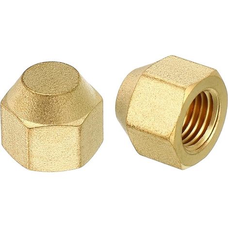2Pcs Brass Flared Plug 1/4", Female Thread 7/16-20UNF (1/5)