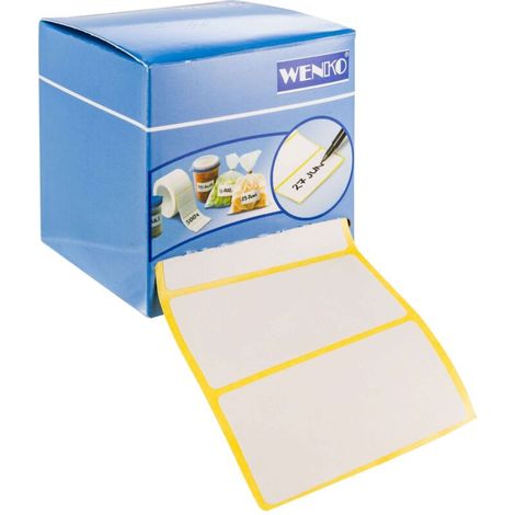 2 Rouleaux 1000 Pièces Étiquettes d'Aliments Solubles Étiquettes en Conserve Alimentaire Autocollants Alimentaires Amovibles pour Maison ou Restaurant en Conserve Rotation, Rouge et Bleu 2550mm