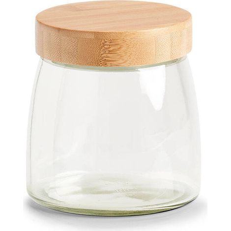 Glasbehälter mit luftdichtem Bambusdeckel, 950 ml