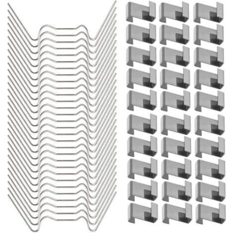 Slips de Vitrage pour Serre Clips de Vitrage Serre 100Pcs Type W Clips