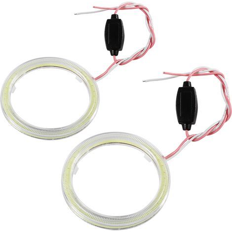 1 Paar Auto-Halo-Ringe, Angel Eye COB-Chips, DRL-LED-Scheinwerfer für Motorrad und Auto, 70 mm (1/5)
