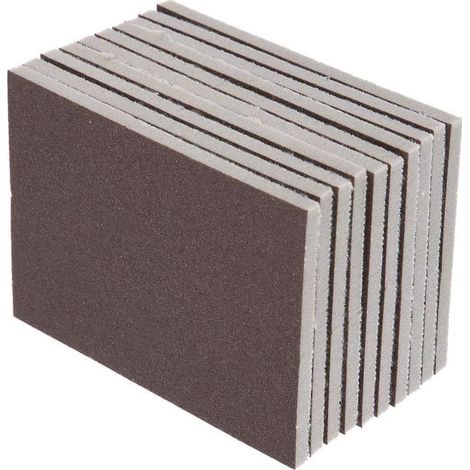 10PCS Papier Abrasif en éponge Carrée pour le Ponçage Automobile des Meubles en Bois Grain 120/180/240(180) GROOFOO