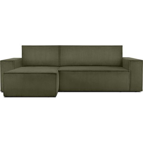 KONSIMO NAPI Ecksofa Big links/rechts, Schlaffunktion mit Cordbezug, grün (1/5)