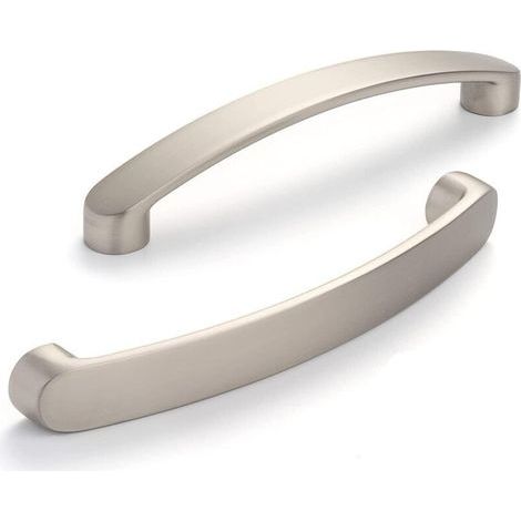 Lot de 6 poignées de meuble chromées – Poignées de porte de cuisine en nickel brossé – Entraxe 96mm – Dimensions 111x15x26mm (1/4)