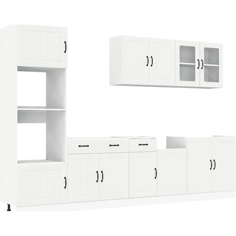 Maison Exclusive - Set Mobili da Cucina 7 pz Kalmar Bianco Legno Multistrato