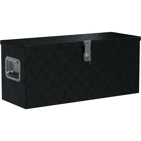 Boîte en aluminium 80x30x35 cm Noir (1/5)