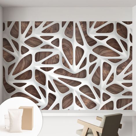 Papier peint intissé mural avec imprimé pour décoration pour salon pour chambre à coucher pour entrée Harmonie dynamique 152x104 cm (1/5)