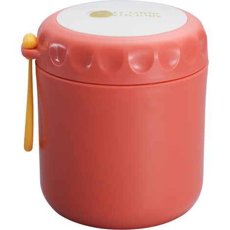 Bocal alimentaire isotherme en acier inoxydable, hermétique et anti-fuites, idéal pour maison, bureau ou école, couleur rouge. (1/5)