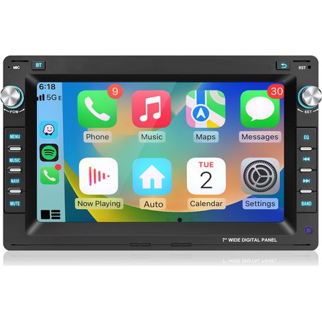 Hexinex Autoradio 7 pouces 2+64 Go pour VW Polo 9N Golf 4 Passat B5 T5  Android 13 carPlay Navigation GPS Bluetooth RDS ASP (1/5)