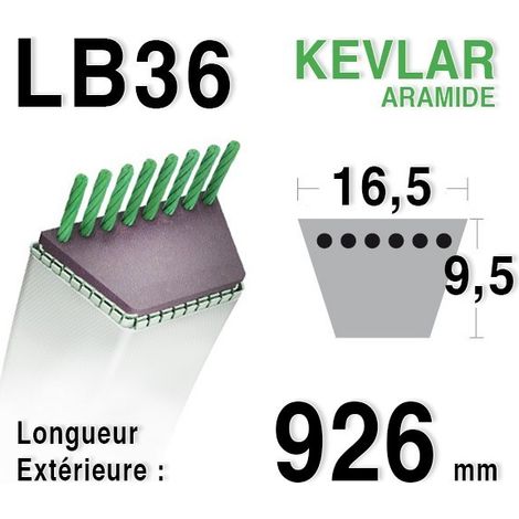 COURROIE LISSE LB36 (1/2)