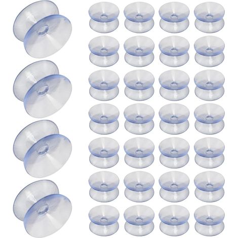 Ventouses en silicone transparent 20 mm, lot de 50, double face, pour (1/5)