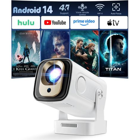 Vidéoprojecteur Native 1080P Compatible 4K Smart Mini Projecteur (1/5)