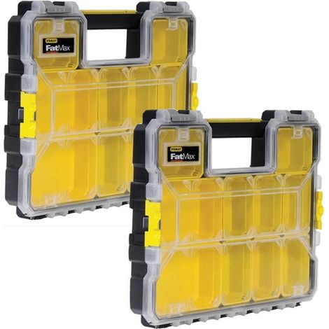 Stanley FatMax Pro Shallow Organiser Stackable System 1-97-519 Twin Pack X 2