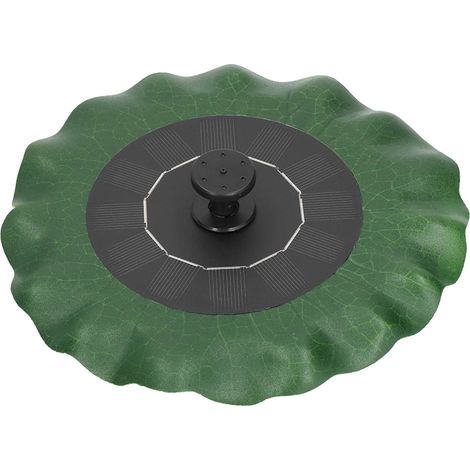 Fontaine flottante en forme de feuille de lotus avec protection contre le manque d'eau, fontaine solaire flottante en ABS et 8 buses pour jardin (1/5)