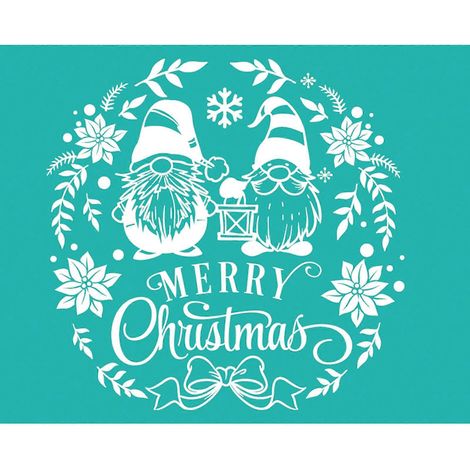 Frohe Weihnachten Selbstklebende Schablonen-Transfers für Wichtelkränze