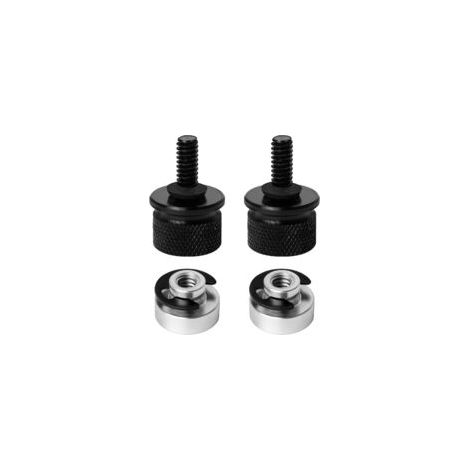 Kit di viti di fissaggio per sella in 2 pezzi per selle Harley Davidson, bulloni di fissaggio per sella, viti di montaggio posteriori per motociclette, realizzati in lega di alluminio nera