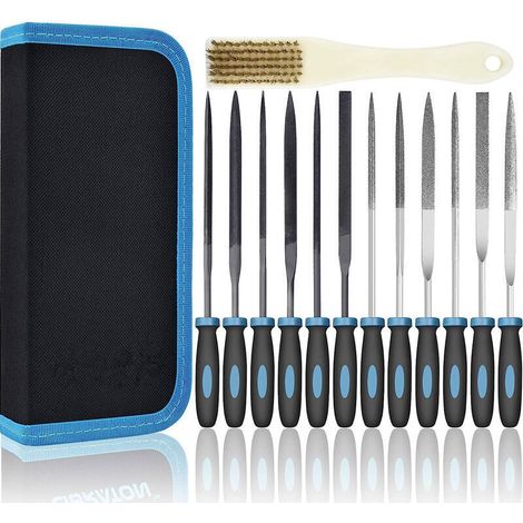 Diamond File, Metal Files, Needle File Set, 13-Piece Needle Files, Mini Files for Metals, Wood, and Plastics (1/5)