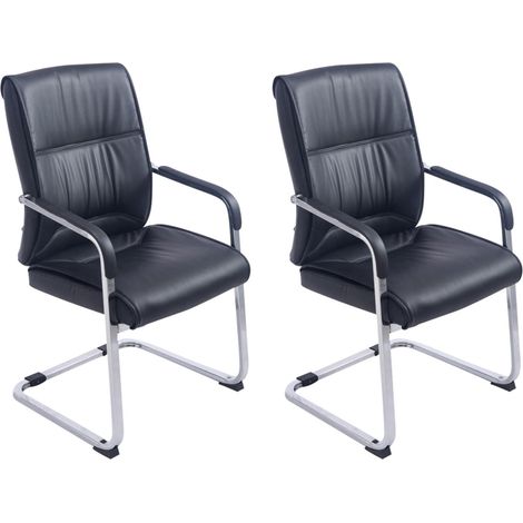 2er Set Freischwinger XXL Anubis Kunstleder schwarz (1/5)