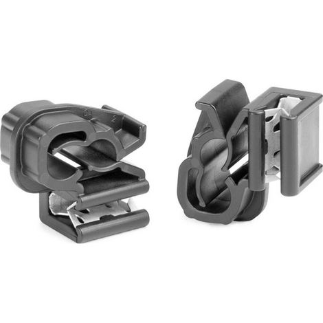 HellermannTyton EC1-3SV-DHC6-7-PA66HSUV/MET-BK (1000) Elemento di fissaggio innestabile 151-04209 Intervallo Ø fascio 5