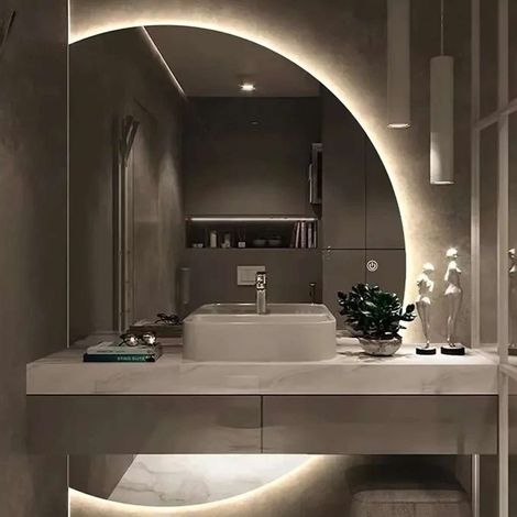 Miroir led demi lune 1000 x 900 mm sensitif, Openda (1/4)