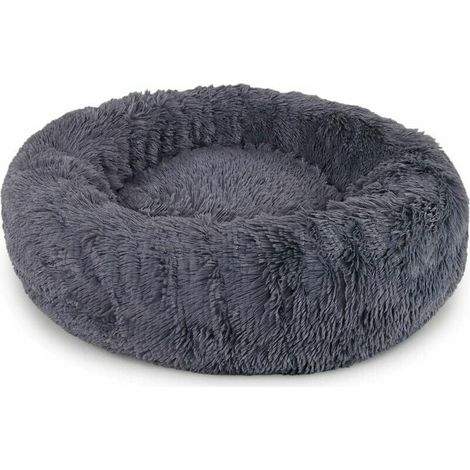Panier rond pour chien coussin pour chat panier donut Ø 60 cm (L) Gris foncé, (1/5)