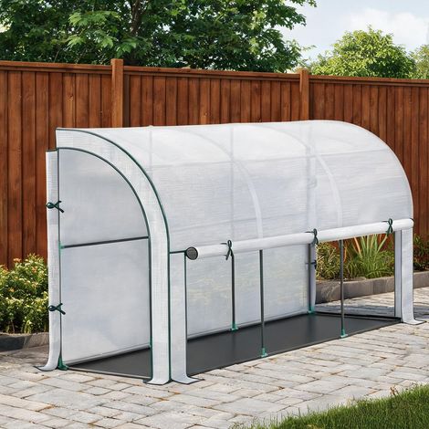 Serre de jardin en plastique avec porte enroulable 300 x 80 x (1/5)