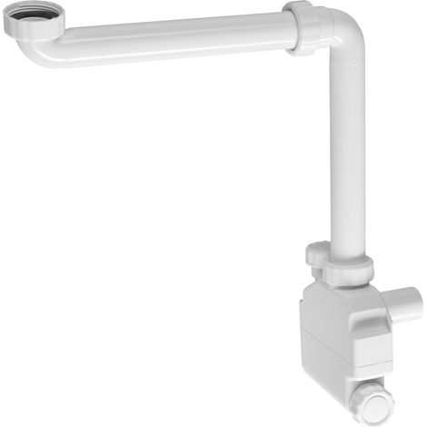 Siphon gain de place pour meuble SQUID, 5/4", vidage 32 mm, blanc (1/2)