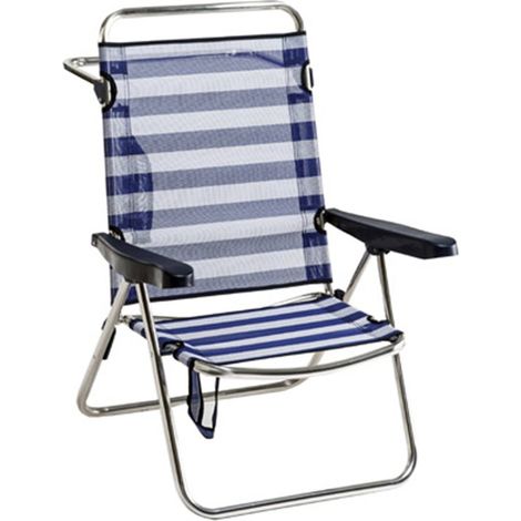 Chaise de plage 671-alf inclinable aluminium fibreline alco
