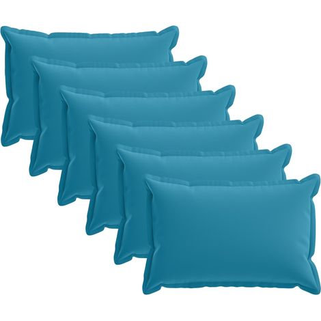 Funda de almohada 6 uds. HOUTEN Azul Claro 50 x 80 cm Poliéster vidaXL (1/5)