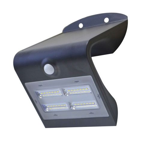 Lampe solaire de sécurité et d'éclairage pour abri de jardin - Noir