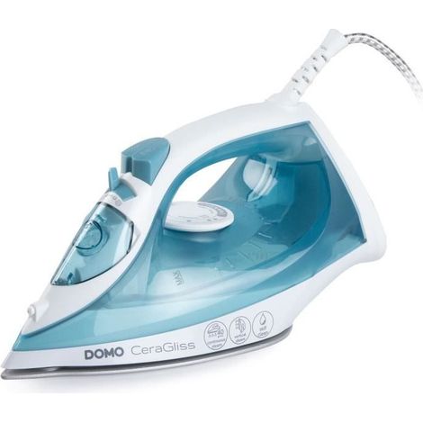 Fer a repasser vapeur - DOMO - DO7060S CeraGliss - 2400 W - 40 g/min - 320 ml - Bleu / Blanc (1/5)