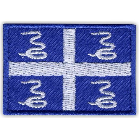Aufnäher mit inoffizieller Flagge von Martinique – 5 cm – Magnetverschluss – Gestickter Aufnäher/Abzeichen/Emblem