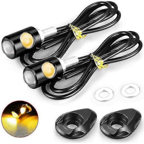 Mini clignotant LED pour moto, design œil d'aigle usiné CNC, clignotant, feu de jour, éclairage de plaque d'immatriculation, feu stop arrière s202412245579 (1/4)