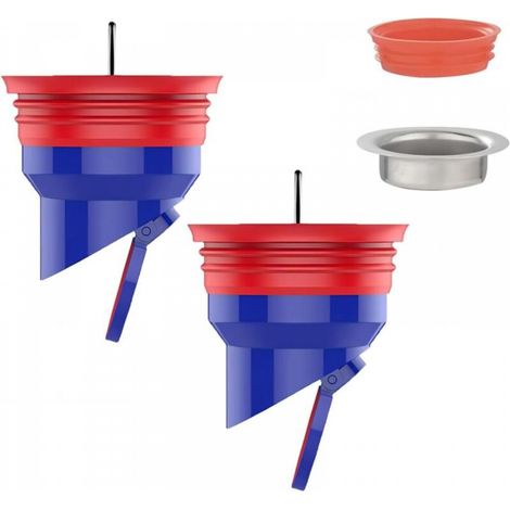2 Pièces Anti-Odeur Drain de Sol Douche, Siphon de Sol en Silicone, Anti-Refoulement de Drain de Plancher de Douche (1/5)