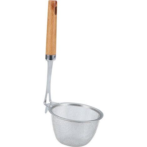 Nudelsieb, Siebkorb, Maschensieb, Nudelsieb mit Holzgriff, Lebensmittelfilter, Siebkorb, Nudelsieb, Durchschlag, Spaghetti-Körbe (1/5)