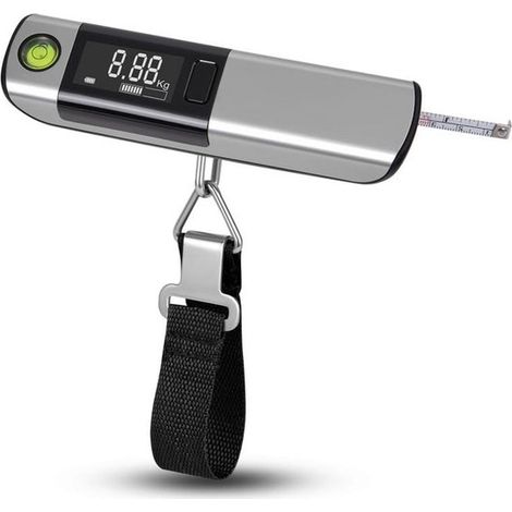 Balanza digital para equipaje con pantalla LCD - Balanza portátil colgante de hasta 50 kg (1/5)