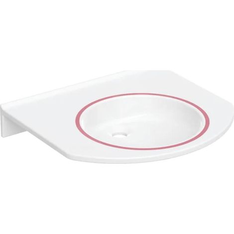 Geberit Publica - Lavabo sans obstacle, sans trop-plein, sans trou pour robinetterie, blanc alpin 500.668.01.3 (1/3)