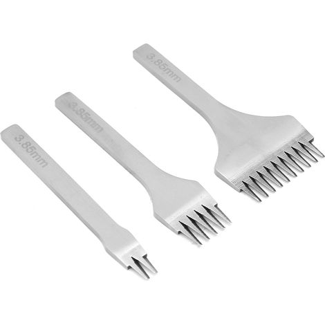 Ciseau français, ciseau coudé, ciseau en acier inoxydable, ciseau européen, espacement 2,7, 3,0, 3,38, 3,85, outils en cuir.